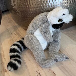 Cute Folkmanis Hand Puppet Ringtailed Lemur 25" Full Body Stuffed Animal Nature